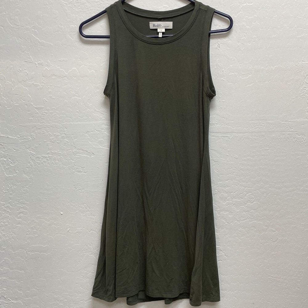 Rohb by Joyce Azria Womens Tank Dress XS‎ Green Rayon Blend Sleeveless Casual